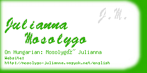 julianna mosolygo business card